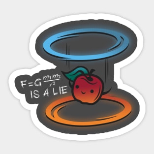 The apple is a lie Sticker